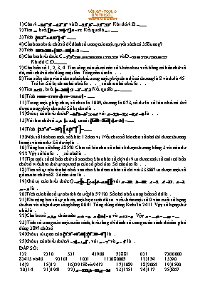 Đề thi Violympic Toán 6 - Vòng 72013 - Bài thi số 1